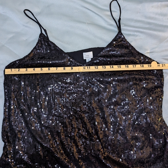 Sequined, Camisole Top in Black - Picture 4 of 4